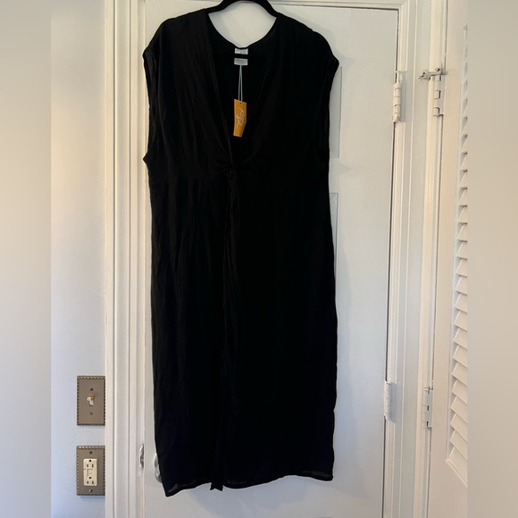 Kona Sol Other - Kona Sol Black Sleeveless Swim Coverup NWT Size L